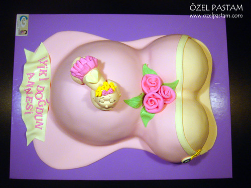 Kız Bebeğe Hamile Pasta / Pregrant Cake