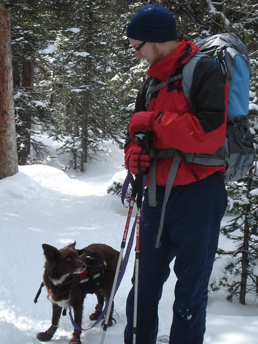 The Dog and I in Our Snow Shoes