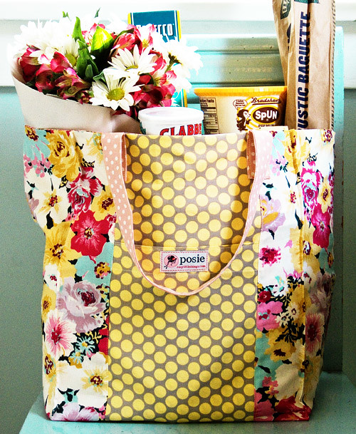 Jane Market Bag Sewing Pattern - Grocery Bag Idea