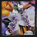 MCCASC orecchini viola grappolo fiore purple flower crystal cluster earrings 1129