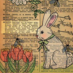 1940s Dictionary Page Spring 2