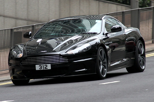 Aston Martin DBS Carbon Black 312 Central Hong Kong