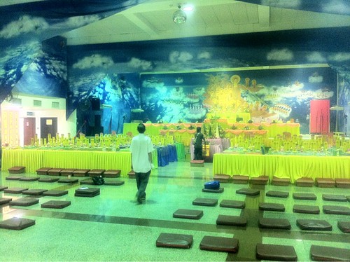 Prayer hall decorated for the Qingming ceremony
