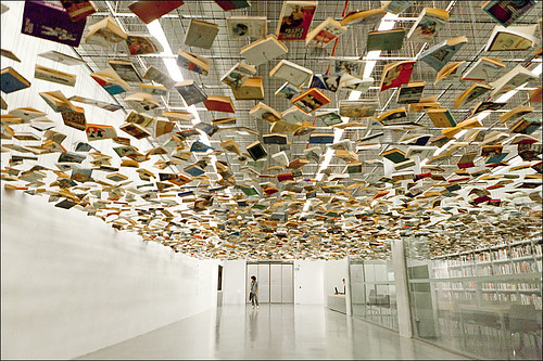 Suspended books by hanifoto