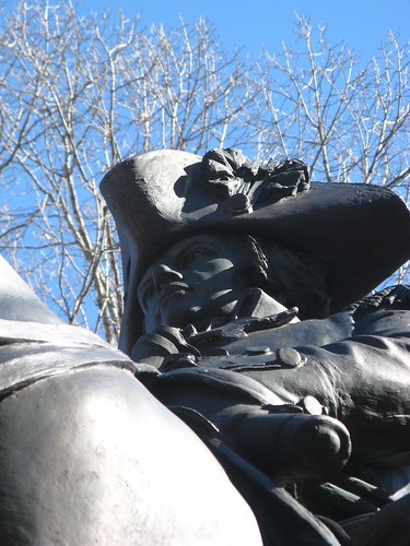 Closeup of Gen. Greene's statue