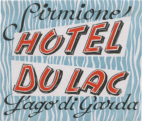 Hotel du Lac, Lago di Garda, Sirmione (95mm x 111mm) by davidgeorgepearson