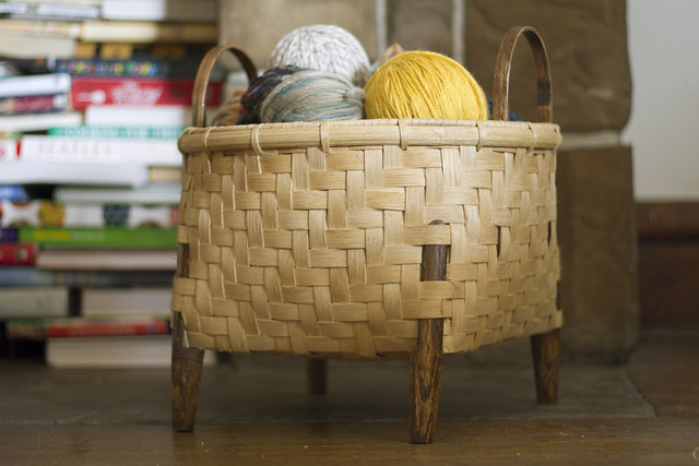 yarn-filled basket