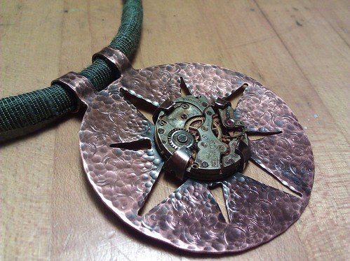 Copper clockwork compass