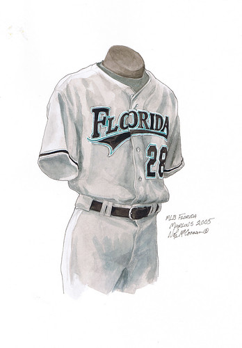florida marlins uniforms. Florida Marlins 2005 uniform