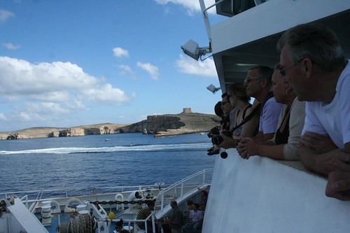 Inside ferry boat to Gozo Island in Malta