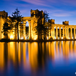 Palace of Fine Art twilight water reflection long exposure study