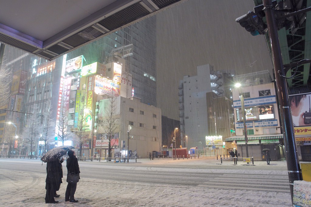 Akihabara snow 