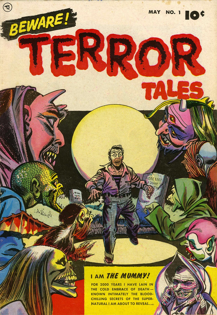 Beware Terror Tales #1 Bernard Bailey Cover (Fawcett, 1952)