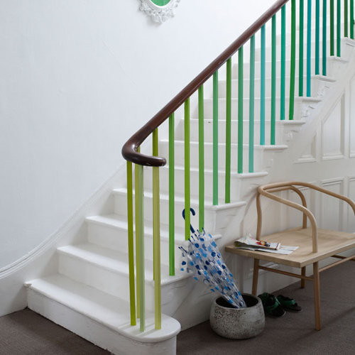Green Stair Banisters