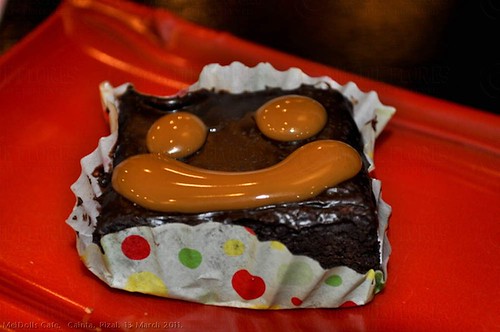 happy caramel brownie