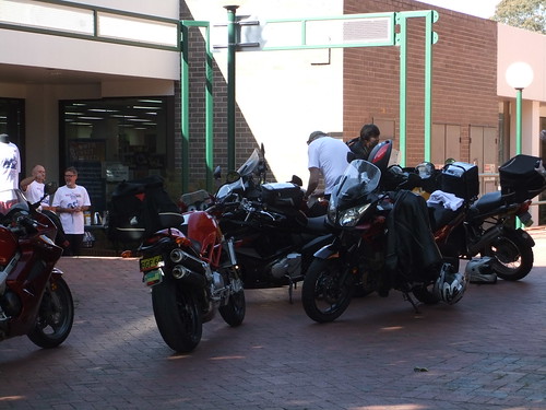 Queanbeyan Library with motorcycle chaos