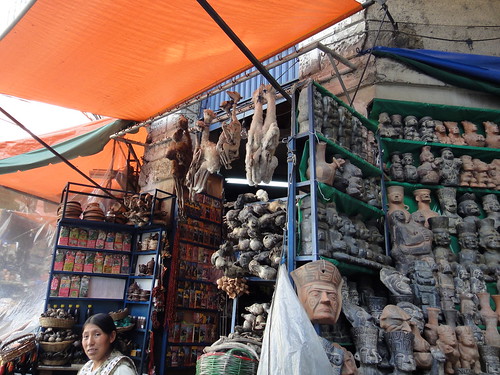 Stall at the Witches Market in View of La Paz, Bolivia