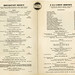 Dining Car Menu for Southern Pacific