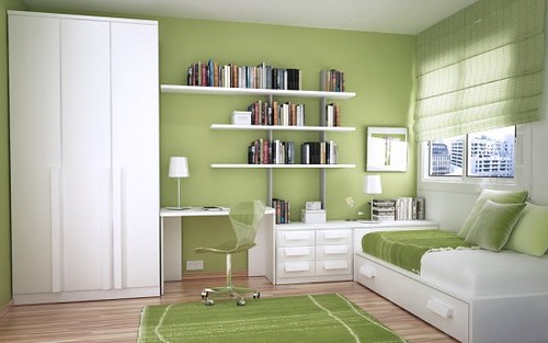 green kids study room and bedroom -www.renttoown.ph