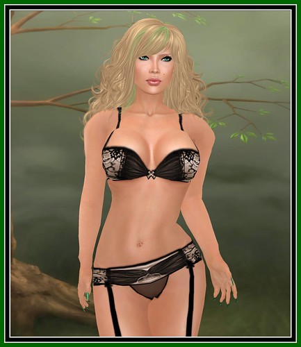 Blacklace Gemini lingerie, Pure Perfections Giddy up cowgirl shape & Studio Nails green bows