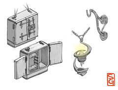 Lantern, Hook; Book box