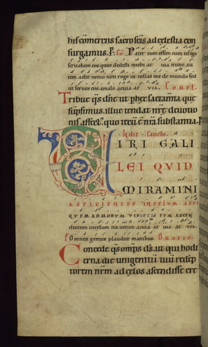 Illuminated Manuscript, Melk Missal, Decorated Initial, Walters Art Museum Ms. W.33, fol. 36v by Walters Art Museum Illuminated Manuscripts