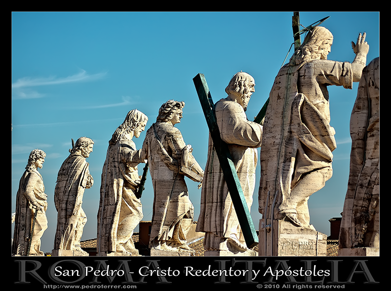 Roma - San Pedro - Cristo redentor y Apóstoles