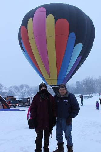 Mom and Dad on the balloon field