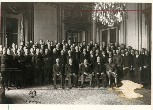 President Wilson with Advisors and Staff at Paris Peace Conference