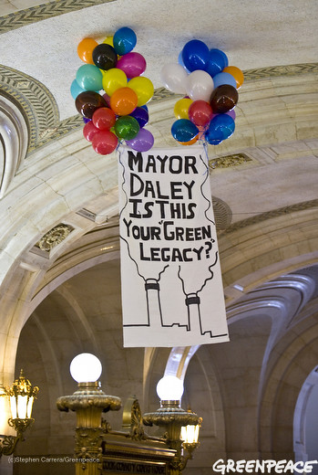 Greenpeace image: Mayor Daley’s green legacy