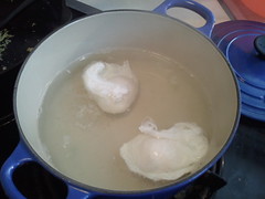 Poached eggs after 3 minutes