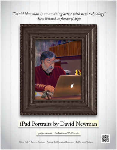 Woz endorses David Newman's iPad Portraits: Published in ICOSA Magazine Today by DNSF David Newman