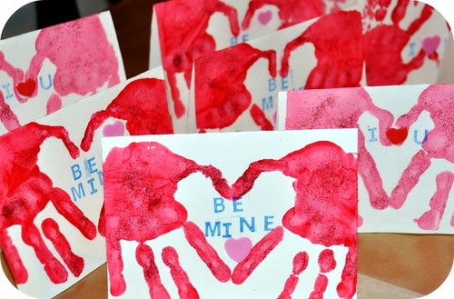 Valentine Handprint Cards
