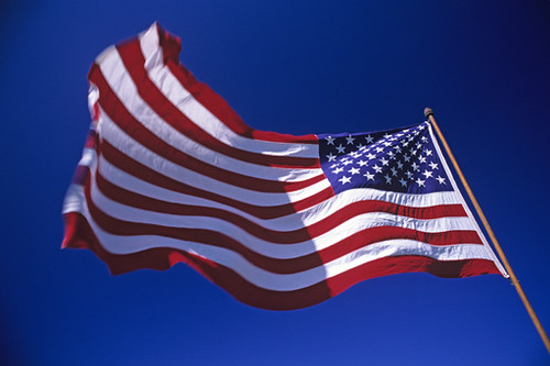 american flag waving video. American flag waving in wind