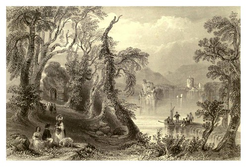 011-Inisfallen-Lago de Killarney-The scenery and antiquities of Ireland -Vol II-1842-W. H. Bartlett