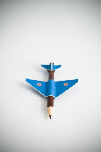 Plane paper pencil