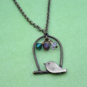 Sweet Brass Bird Mother's Necklace  ***AUCTION!***