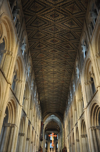 The stunning cathedral ceiling