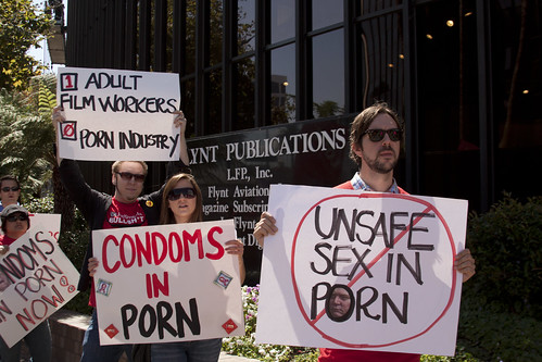 Condoms in Porn/ Larry Flynt Protest