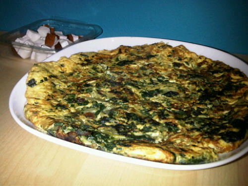 Cardamom spinach omelet