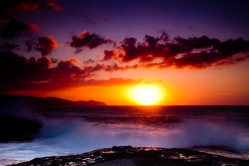 フリー写真素材|自然・風景|海岸|海|夕日・夕焼け・日没|