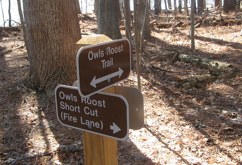Owl's Roost trail signs