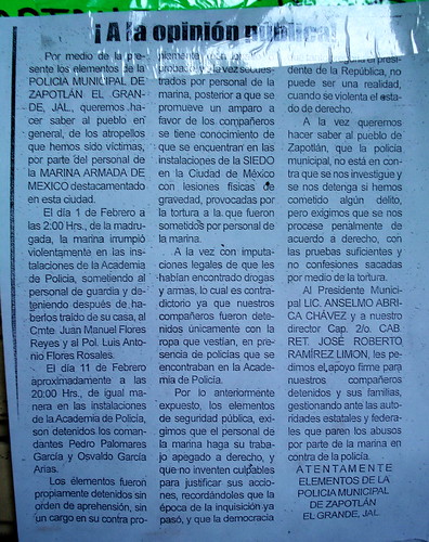 Mensaje de los policías de Ciudad Guzmán 2011 03 04 -01-
