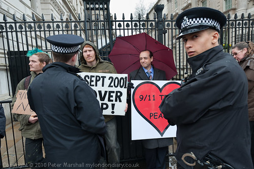 Civil Disobedience for 9/11 Justice at Downing Street