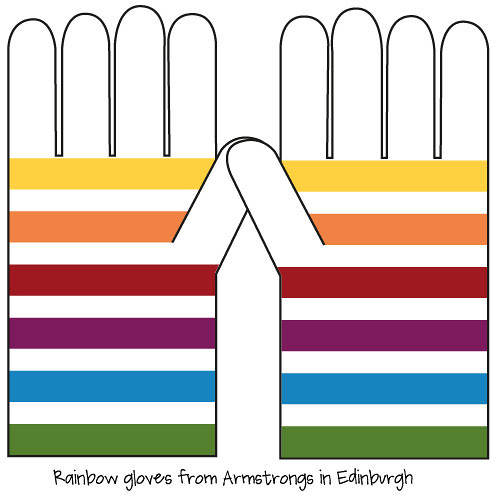 rainbow gloves