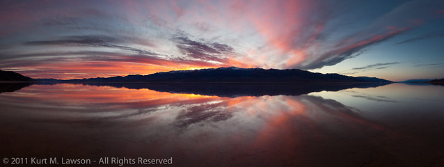 Extra glow sunset at Badwater