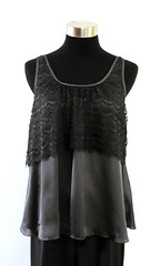 Sleeveless Blouse with Lace