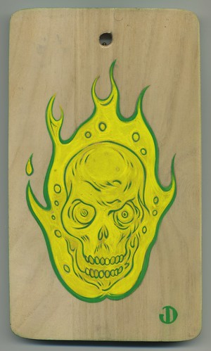 flamingSkull by Jason Dryg