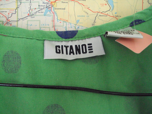 90's Polka Dot Crop Tie Top (Gitano tag detail)