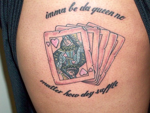 cards tattoo. Cards Tattoo (Queen of Hearts)
